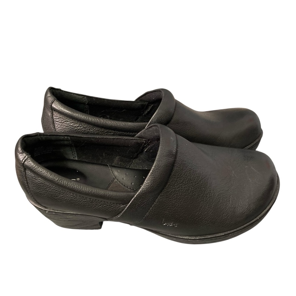 b.o.c. Nadiyya black pebble leather clogs size 9.5